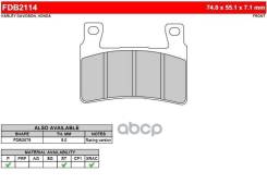   Harley Davidson, Honda Ferodo Ferodo^Fdb2114p Moto Ferodo . FDB2114P 