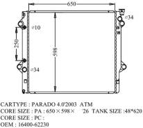  Toyota Hilux SURF, Prado 02-09 TO-0177-26-K (GSP) 