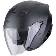  Pearl Black Matt Scorpion Exo-Z1 Solid Jet Motorcycle 