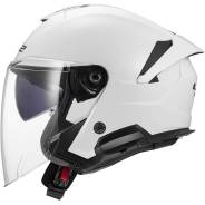  White LS2 OF618 Verso Ii Solid Jet Motorcycle 
