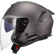  Matt Titanium LS2 OF618 Verso Ii Solid Jet Motorcycle 