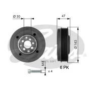 ���� ��������� (� ������������) Audi A3, VW Golf 4, Seat Leon 1.9TDI 95- Gates TVD1014A - (7845-20019) ����