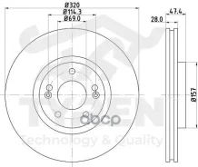 ���� ���������, �������� Hyundai i40 11>, ix35 14>, Kia Ceed II 12>, Optima III, IV 12>, Soul II 14> Tyren ���. TYR1015821 ����