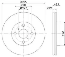 ���� ��������� ����� Scion xB Estate 1.5 09.2003 - 12.2006 Scion xA Hatchback 1.5 09.2003 - 12.2006 Nisshinbo ND1024 ����