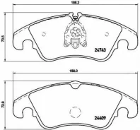 ������� ��������� �������� �������� ��� AUDI A4, AUDI A6, AUDI A5 brembo p-85-098 ����