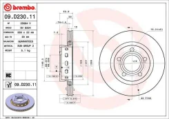 Tarcza hamulcowa tyl 09d23011 Brembo ����