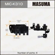 ������� ��������� Masuma, Hyundai Elantra III, KIA RIO II / Alpha, BETA Masuma ������� MIC-K310 | �������� �� ��, ������, 5 ����� | �������� �� 12 ��� | ������ � ������� | ������� MIC-K310 ����