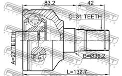 ���� ���������� ����� 27x36x31 Febest 2711XC70LH ����