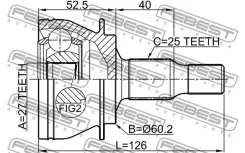 ���� �������� 27x60.2x25 Febest 1610245 ����