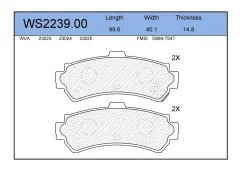 ������� ��������� �������� ������ ��� Nissan Almera I, Nissan Lucino, Nissan Presea 90-00 Jeenice WS2239.00 ����