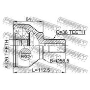 ���� �������� 26x54.3x36 (Volvo V50 2004-) Febest Febest 2710-S40II Febest 2710S40II ����