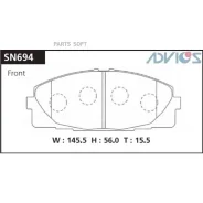 ������� ��������� Toyota Hiace 05- ����. Advics SN694 Advics SN694 ����