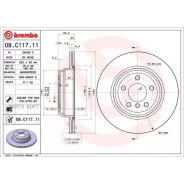 ���� ��������� BMW 3 (F30/F31) 11- 2.0-3.0 ����. ����. D=330 Brembo 09C11711 Brembo 09C11711 ����