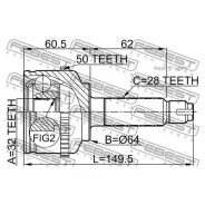 ���� Honda Accord CG9 1999-2002 �����. Febest 0310CGA50 Febest 0310CGA50 ����