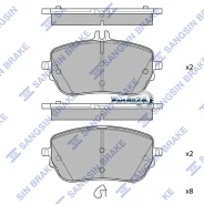 ������� ��������� Mercedes A (W177) 18-/CLA (C118/X118) 19- �������� Sangsin Brake SP4498 ����