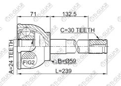 ���� �������� /TI-GUAR ��� Toyota LAND Cruiser 105 1HZ, 1FZ 1998- /24*59*30; TG-9557; 0110057 6202215 4340560030 4340560050 4340560120 CO7543 TO057 Ti-Guar ���. TG-9557 ����