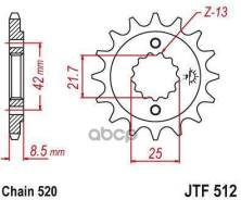 ������ ������������� JT JTF512.15 131441122, �131441214, �4TV174600000 JT Sprockets ���. JTF512.15 ����