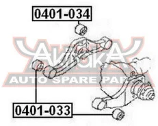 ����������� ������� ������������� Mitsubishi Mitsubishi Pajero III Montero V75W 2000-2006 ASVA 0401-034 ����