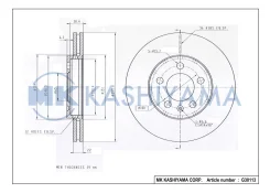 ���� ���������, �������� DF2803 255,8x22 5 ��� AU A1 8X_ 10- SK Fabia 99- VW Polo 01- Kashiyama G30113 ����