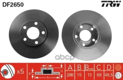 ���� ��������� ������ AUDI: 100 90-94, 100 Avant 90-94, A4 95-00, A4 Avant 96-01, A6 94-97, A6 Avant 94-97 TRW ���. DF2650 ����