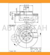 ���� ��������� (�������) Toyota Corolla (E120) 00-07 / Corolla Fielder (E120) 00-06 / Corolla JPN (E Brembo 09573614, �������� ����