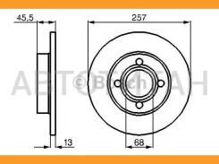 ���� ����. ���. [256x13] 4 ���. AUDI 80 1,6-1,9D 86-91/100 1,8 ����