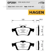 ������� �������� ������ Hagen Ford Focus II/C-Max, Mazda 3, Volvo S40 1.4-2.4/2.0D 03> ����
