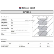 ������� ��������� �������� Mitsubishi Eclipse Cross 18 R Sangsin Brake SP4394 ����