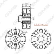 �������� ����� ���� ����� /�������� ������ /����� GMB ��� Audi A3 19962003 Skoda Octavia I 19962010 Volkswagen Golf IV 19972005 Polo Classic 19952002; GTC0540; 038145276 GMB ����