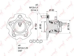 ������� ������ | ��� ����/��� | Toyota RAV4 (ACA_, ACE_) 05-12 / RAV 4 (ZS, AL) 12- / Auris (NZE18_, ZRE18_) 12- LYNXauto ���. WH1232 ����