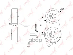 ���������� ����� ��������� ������������ Honda Pilot / Acura MDX (YD1) 00-06 / J35A / D=76 / ALT LYNXauto ���. PT3168 ����