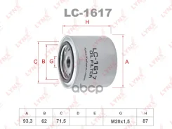 ������ �������� Volvo 340-360 1.4-1.7 82-91 / 440/460/480 1.6-2.0 88-96 LYNXauto ���. LC1617 ����