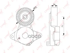 ���������� ����� ��������� ������������ Toyota Corolla X (_E15_) 1.33 07- / ALT LYNXauto ���. PT3246 ����