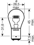 ���� � ������������, ����� ����������� ����������� ��������� 24V 18/5W BAY15D Osram ���. 7244 ����