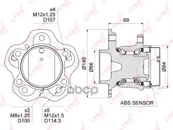 ������� ������ | ��� ����/��� | Nissan Qashqai 13- (2WD) [+ABS] LYNXauto ���. WH1514 ����