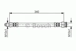 ����� ��������� �������� Mercedes BENZ W123/124/126/129/201 L=370mm [178Bosch1987476393] ����
