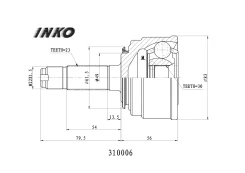 ���� ������� 23/30 (�������) Honda Civic (AN, AR) 1.5 (63 kW) 1983.10- INKO 310006, �������� ����