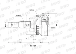 ���� ������� 33/25 ABS 29 (�������) OPEL LCV Astra G VAN (F70) 1.7 DTi (55 kW) 2001- INKO 321075A, �������� ����