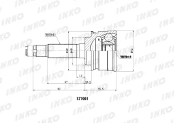 ���� ������� 23/19 (�������) Suzuki ALTO III (EF) 1994.09- INKO 327003, �������� ����