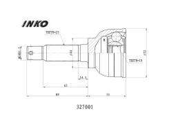 ���� ������� 23/19 (�������) Suzuki Samurai (SJ) 1.0 (33 kW) 1988.11- INKO 327001, �������� ����