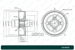 ������� ��������� G-brake GD-61245 � ����������� � ������� ABS 432004334R, �316274680R, �316271091R, �432000978R, �432007629R G-Brake ���. GD-61245 ����