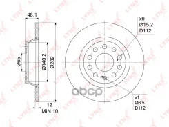 ���� ��������� ��������������� (282x12) | ��� | Audi A3 1.2-3.2 03-12 / Q3 1.4T-2.0D 11-/ Skoda Octavia(1Z) 2.0-2.0D 05-13 / Superb(3T) 1.4T-2.0D 08-15 / Yeti 1.4T-2.0D 09-/ VW Golf V-VI 1.4-2.5 03-13 / Passat 1.4T-3.6 05-14 / Tiguan 1.4T-2.0D 07-... ����