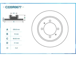 ���� ��������� ������ Mitsubishi Carisma DA 1995-1998, Carisma DA 1999-2003 Cworks C220R0677 ����