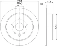 ���� ��������� (�����) Lexus IS II (_E2_) 250 (GSE20) 08.2005 - 03.2013 Lexus IS C (GSE2_) 250 (GSE20) 04.2009 - Nisshinbo ND1010K, ������ ����