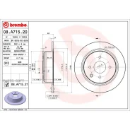 ���� ��������� Nissan Tiida/CUBE 04-/10- ����.292��. Brembo 08A71521 Brembo 08A71521 ����
