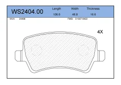 ������� ��������� �������� (�����) FORD Galaxy 06- / S-MAX 06-, LAND Rover Range Rover Evoque 11- / Volvo S60 II 10- / S80 II (AS) Jeenice WS240400, ������ ����