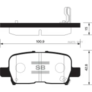 ������� ��������� �������� Honda Odyssey/MR-V/MDX/Pilot, Acura MDX 01 SP1371 Sangsin Brake SP1371 ����