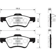 ������� �������� �. Ford Escape, Mazda Tribute 08>, SP1497SNS GDB1752 [8M6Z2001A] ! Sangsin Brake SP1497 ����