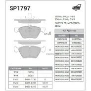 ������� �������� ��������! MB W210 2.0T-3.2/2.5TD/2.7CDi 96-02 SP1797 Sangsin Brake SP1797 ����