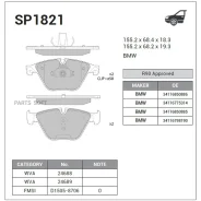 ������� �������� ��������! BMW F07GT/F10/F11 2.8i/2.5d/3.0d 10> SP1821 Sangsin Brake SP1821 ����